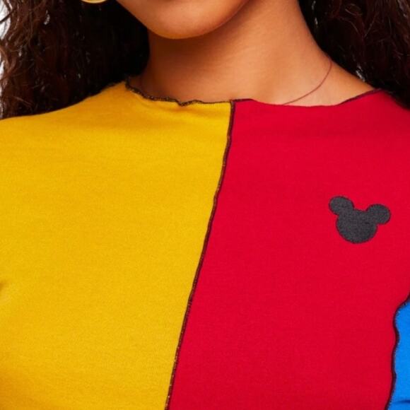 NWOT by Samii Ryan Disney Mickey Mouse Contrast Long Sleeve Top - Sz S - Picture 3 of 10